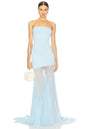 Strapless Bodycon Mesh Dress For Women, Fitted, Solid Color, SoHo, BYMANYC New York.-8