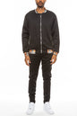 Checkered Detail Track Jacket Set-5