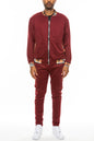 Checkered Detail Track Jacket Set-6