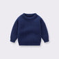 Baby Solid Color Handknit Design Quality Pullover Loose Sweater-1