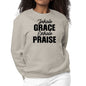 Womens Graphic Sweatshirt Inhale Grace Exhale Praise Black-4