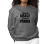Womens Graphic Sweatshirt Inhale Grace Exhale Praise Black-6