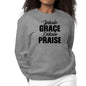 Womens Graphic Sweatshirt Inhale Grace Exhale Praise Black-7