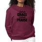 Womens Graphic Sweatshirt Inhale Grace Exhale Praise Black-3