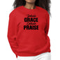Womens Graphic Sweatshirt Inhale Grace Exhale Praise Black-1